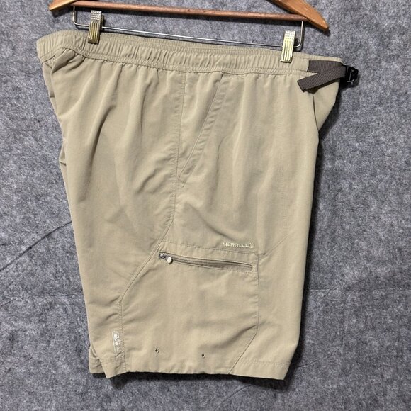 Merrell Swim Shorts - Size XL - Khaki Opti-Wick UPF 50 Nylon Belted Trunks - Picture 3 of 10